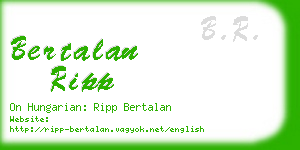 bertalan ripp business card